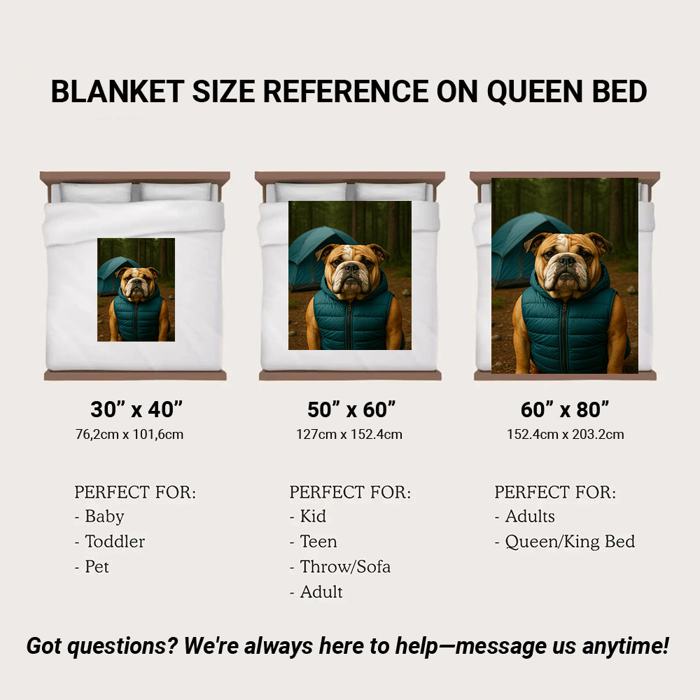 Custom Photo Dog Camping BlanketGift For Dog Lovers