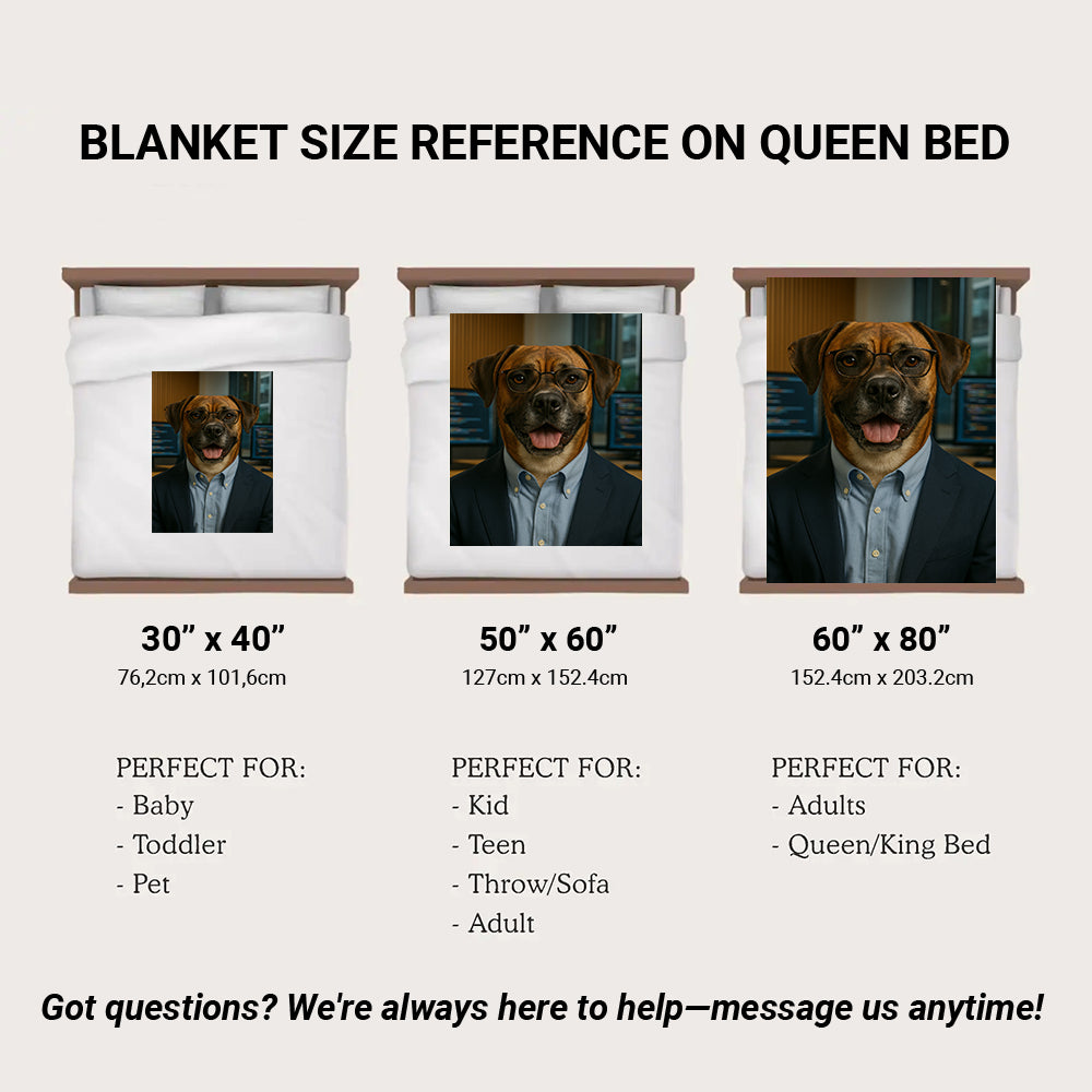 Custom Photo Software Developer Dog BlanketGift For Dog Lovers