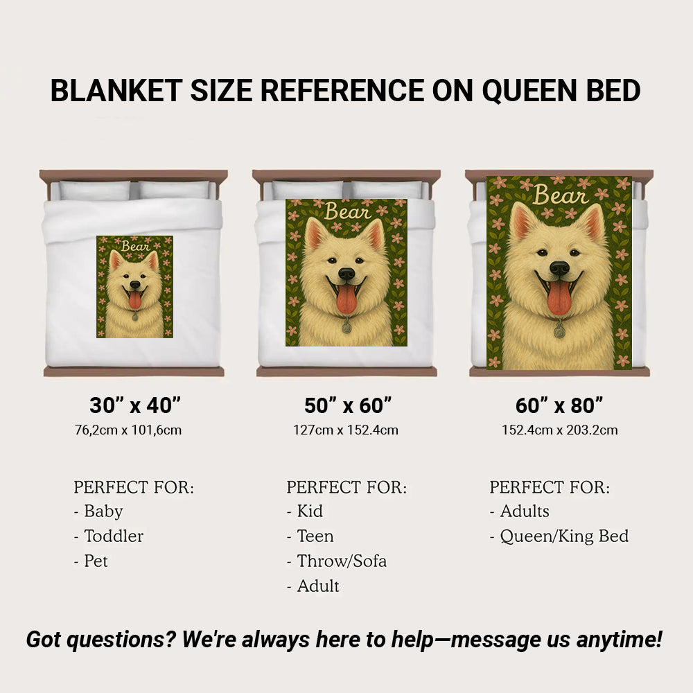 Custom Dog Portraits From Photo From Photo Blanket For Dog Lover