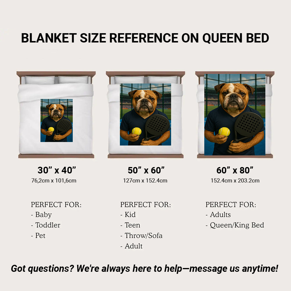 Custom Photo Paddle Player Dog BlanketGift For Dog Lovers