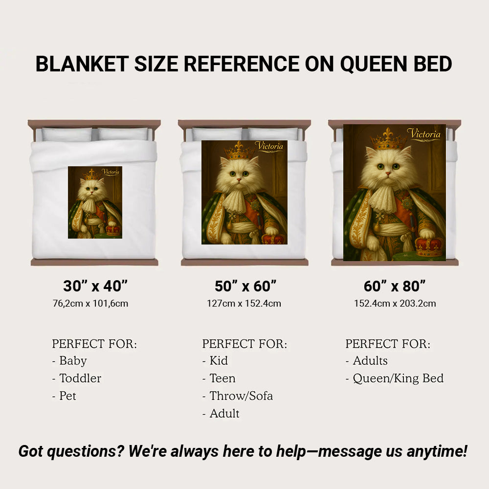 Custom Photo Napoleon Cat Blanket Gift For Cat Lovers