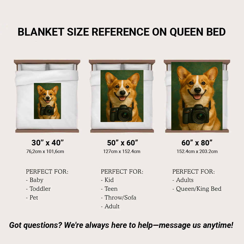Custom Photo Photographer Dog BlanketGift For Dog Lovers