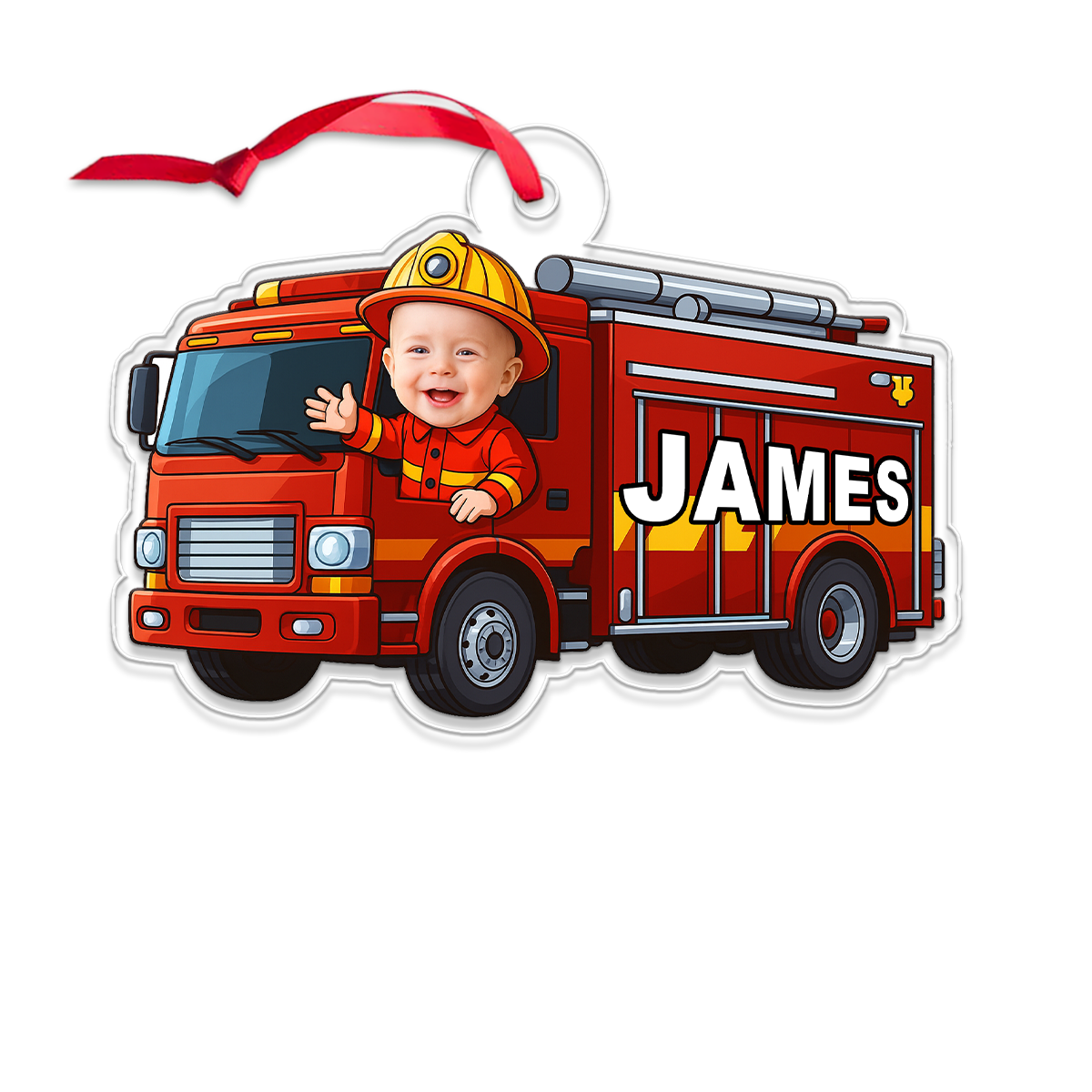 Custom Photo Baby Fire Truck