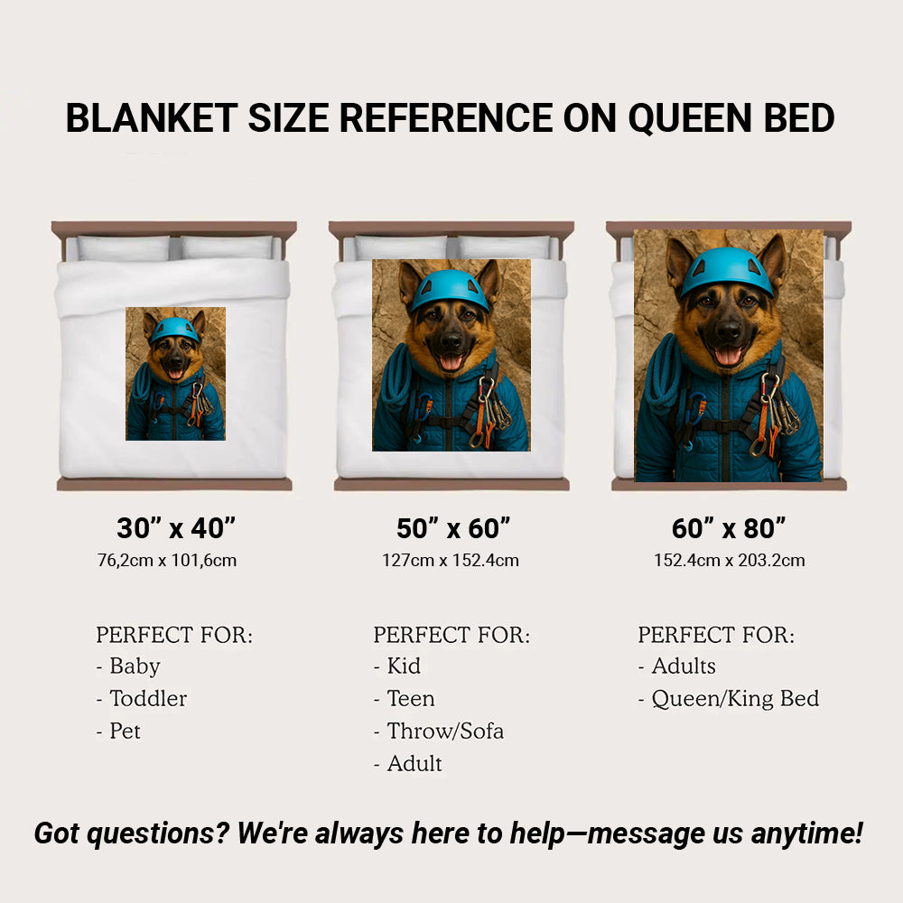 Custom Photo Climber Dog BlanketGift For Dog Lovers