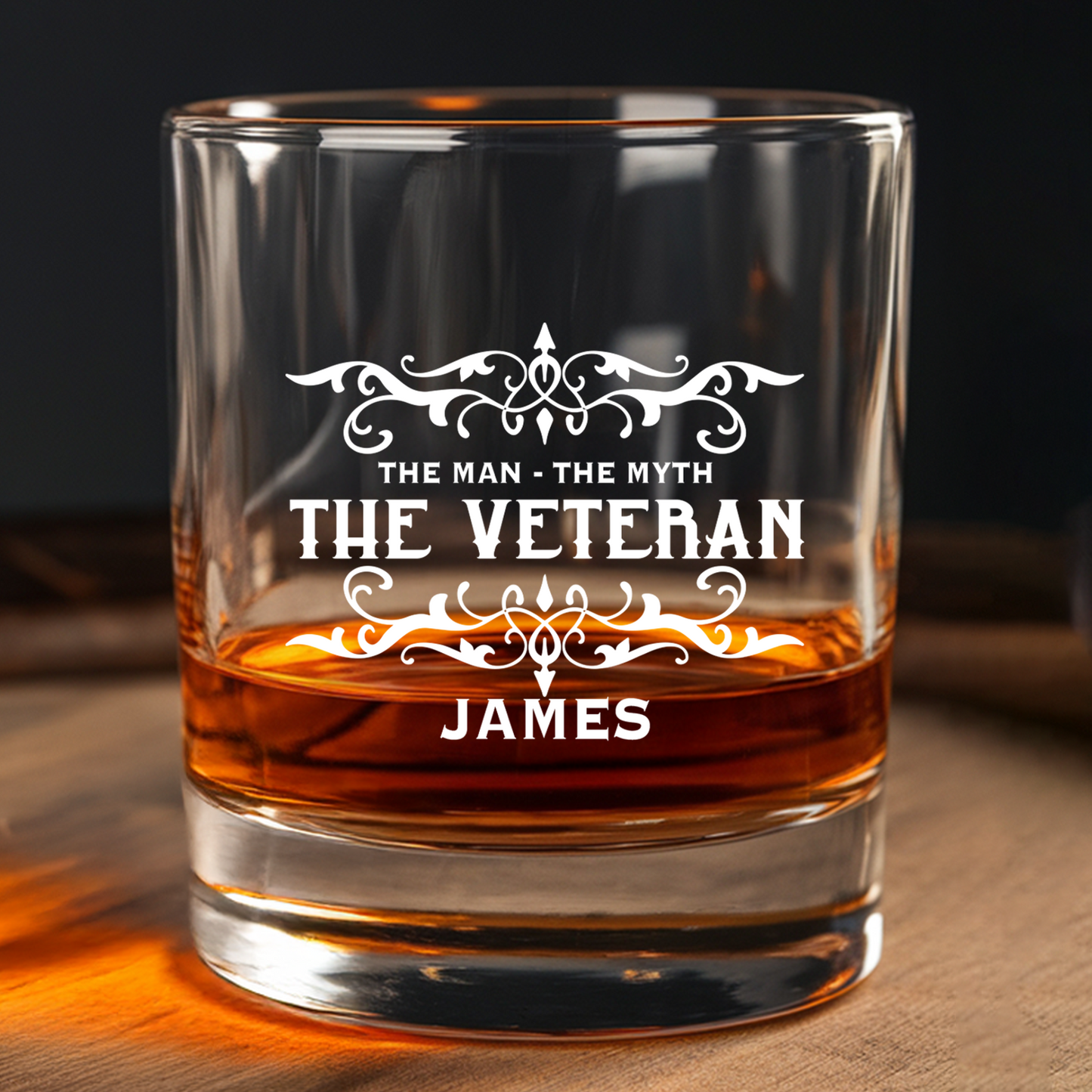 Personalized The Man The Myth The Legend Decanter and Glasses Set, Patriotic Gift for Veterans, Gift For Independence Day TND093