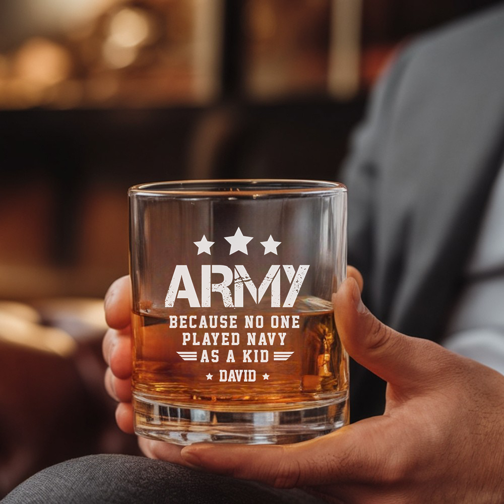 Army Because No One Ever Played Navy As A Kid Whiskey Decanter NGOC99