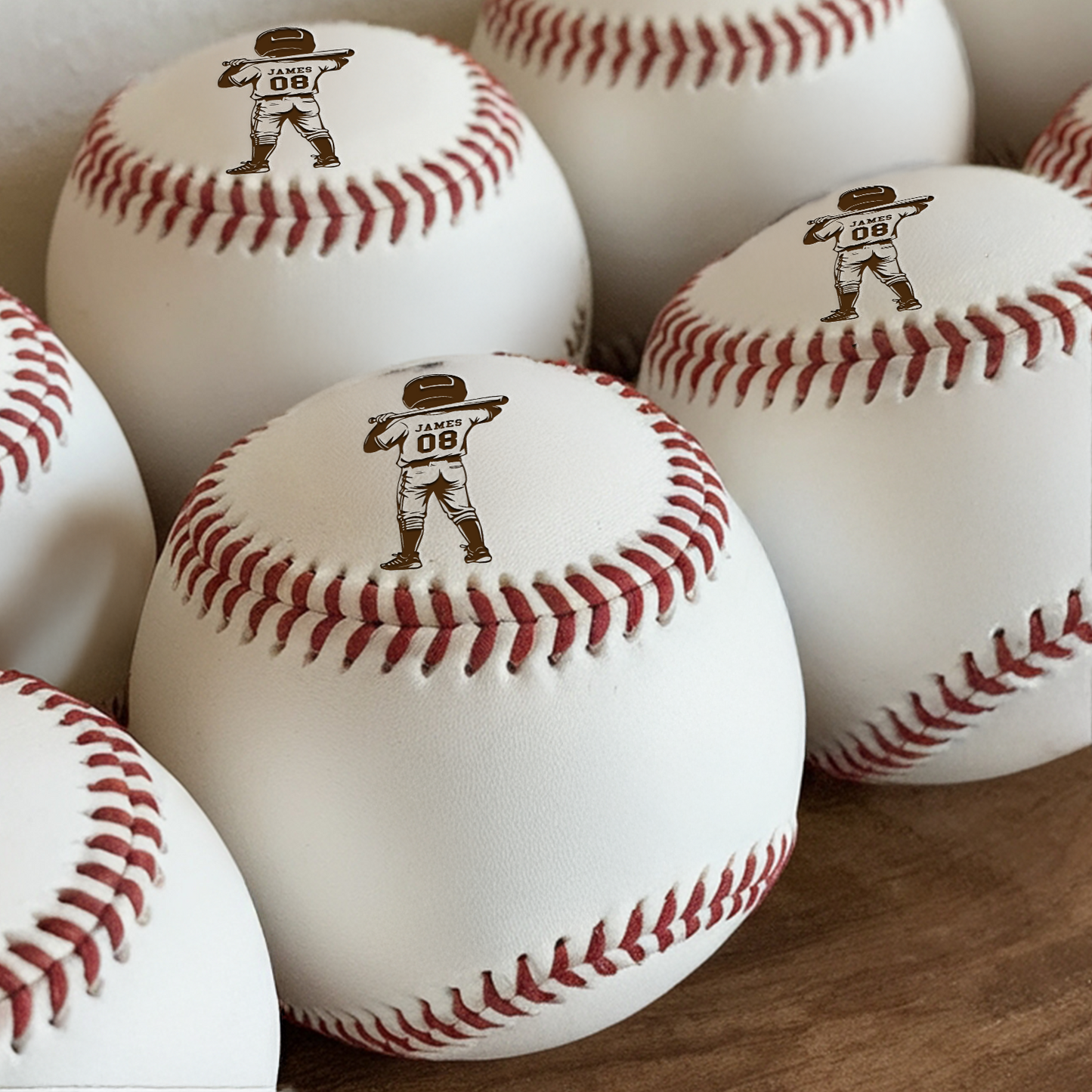 Custom Baseball Gift with Kid's Name and Number | Personalized Baseball for Kids | Back To School Gift TNBA024