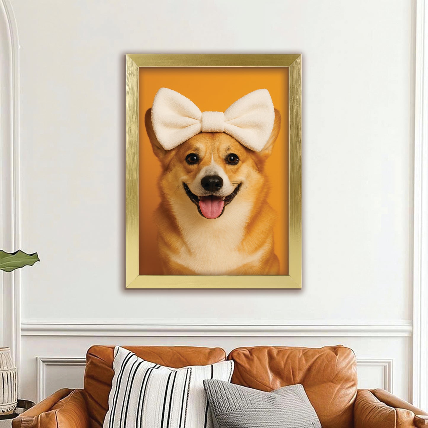 Custom Photo Dog Bathroom Style 37 Canvas Framed Wall Art Gift For Dog Lovers