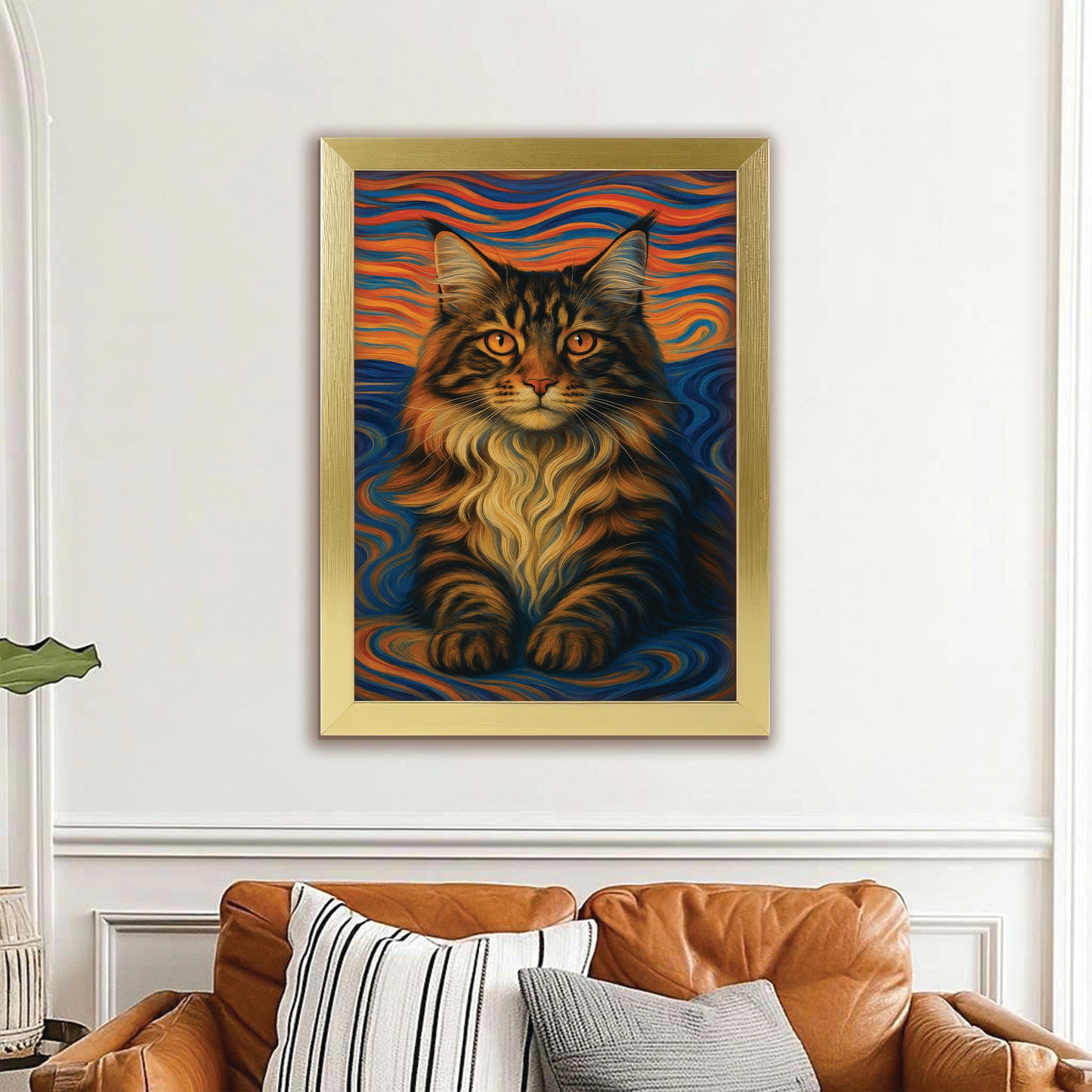 Custom Cat Portrait Expressionist Art