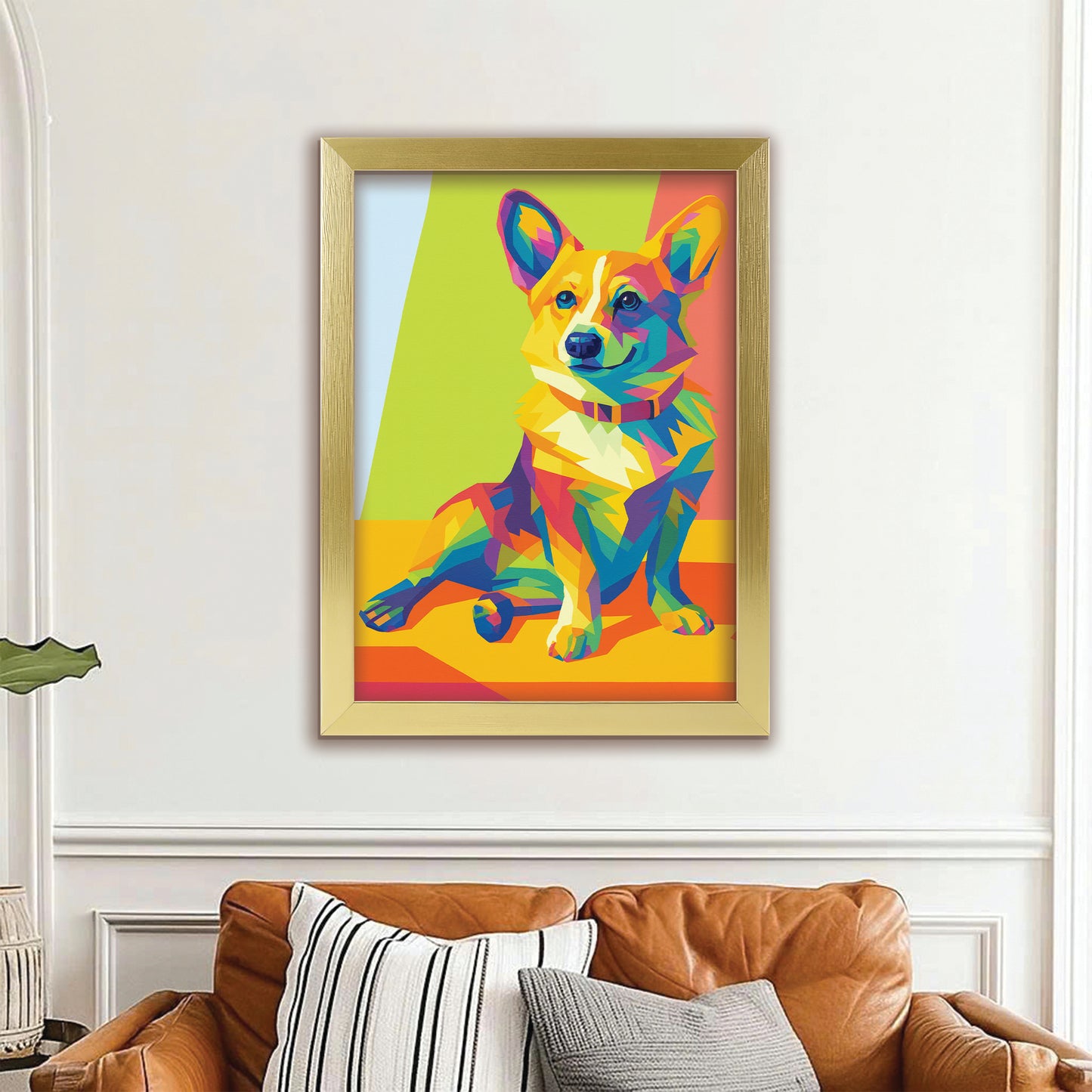 Custom Photo Pop Art Canvas Framed Wall Art Gift For Dog Lovers