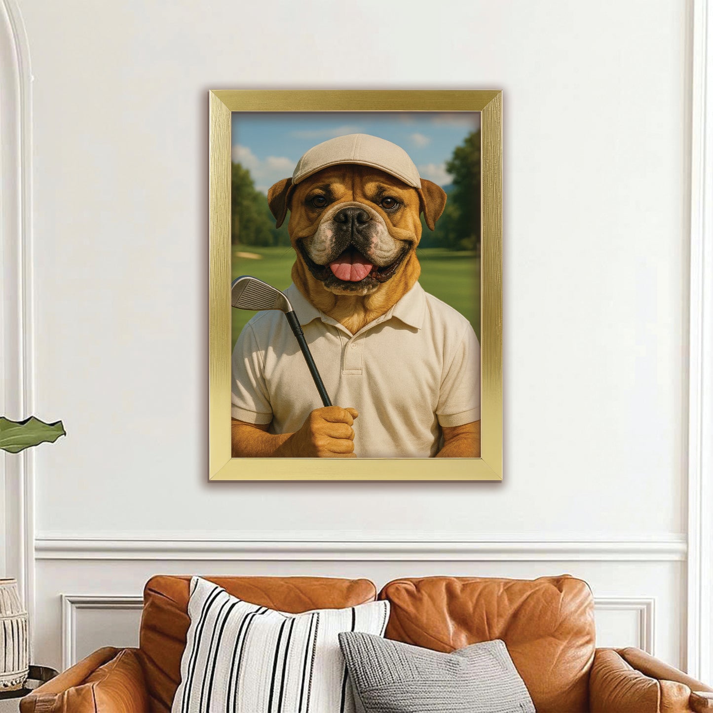 Custom Photo Golfer Dog Gift For Dog Lovers