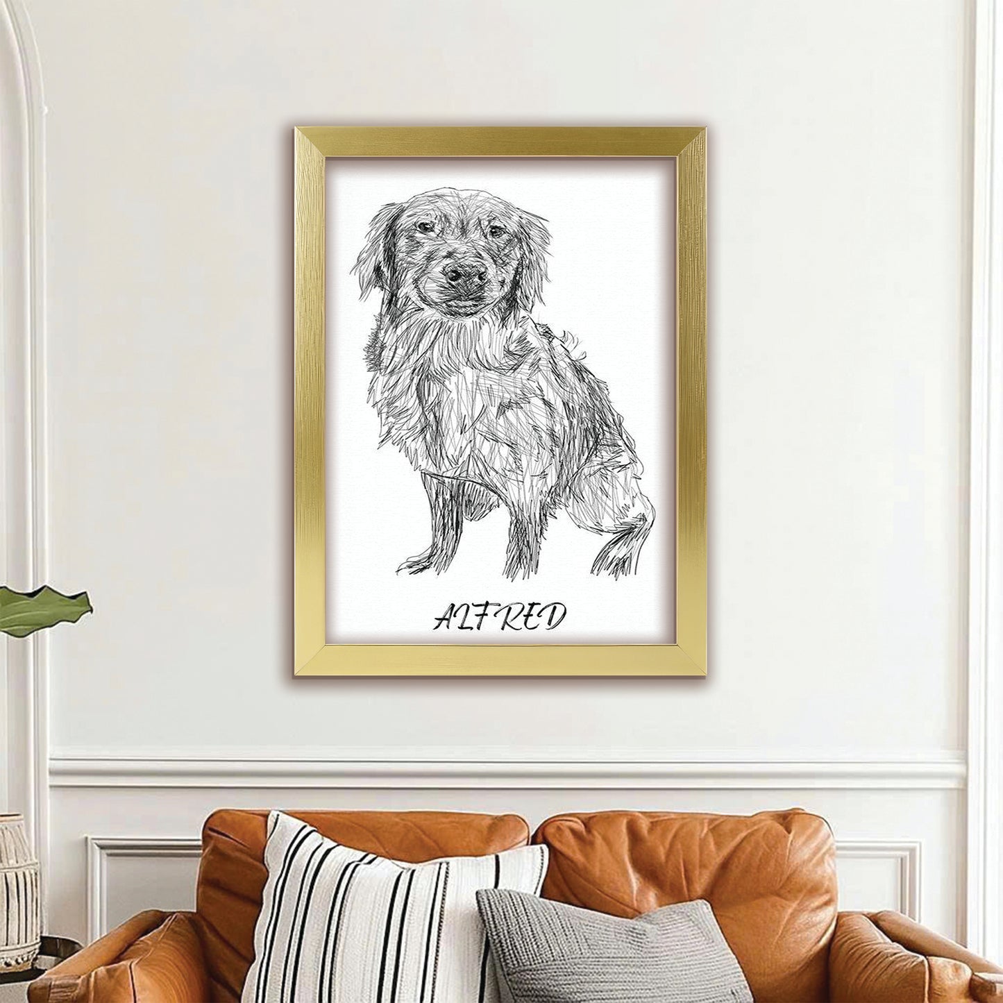 Custom Photo Dog Pencil Art