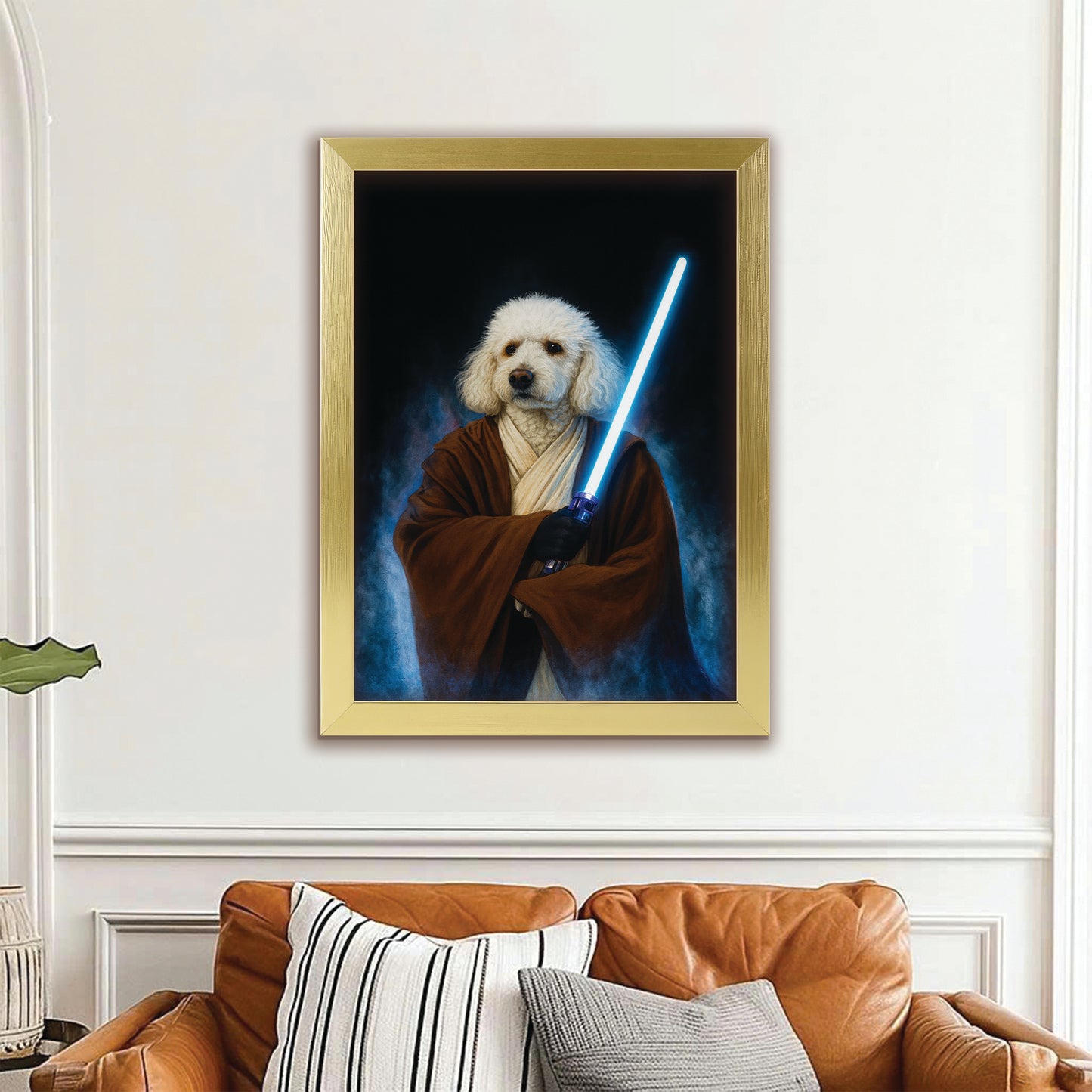 Custom Photo Master Paw Dog Canvas Framed Wall Art Gift For Dog Lovers