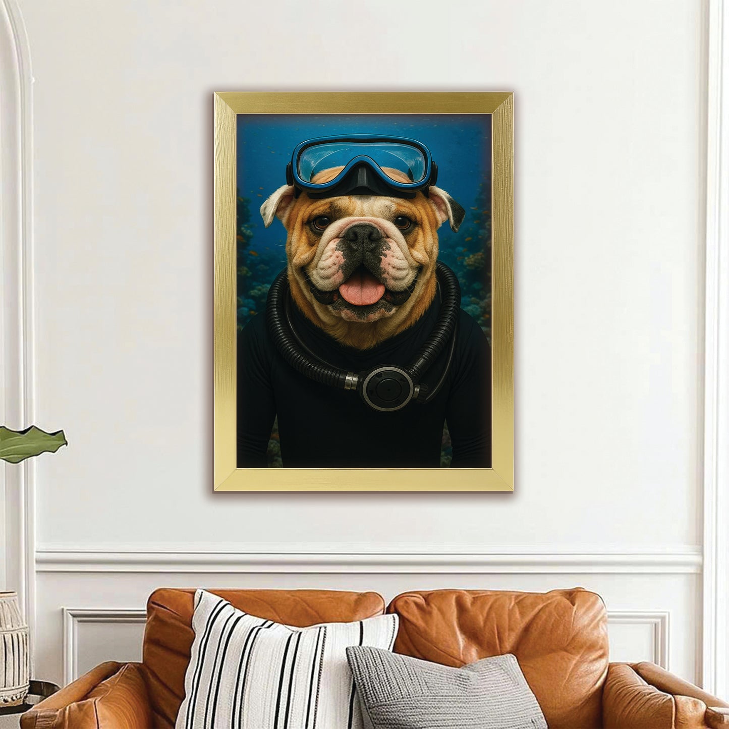 Custom Photo Scuba Diving Dog Gift For Dog Lovers