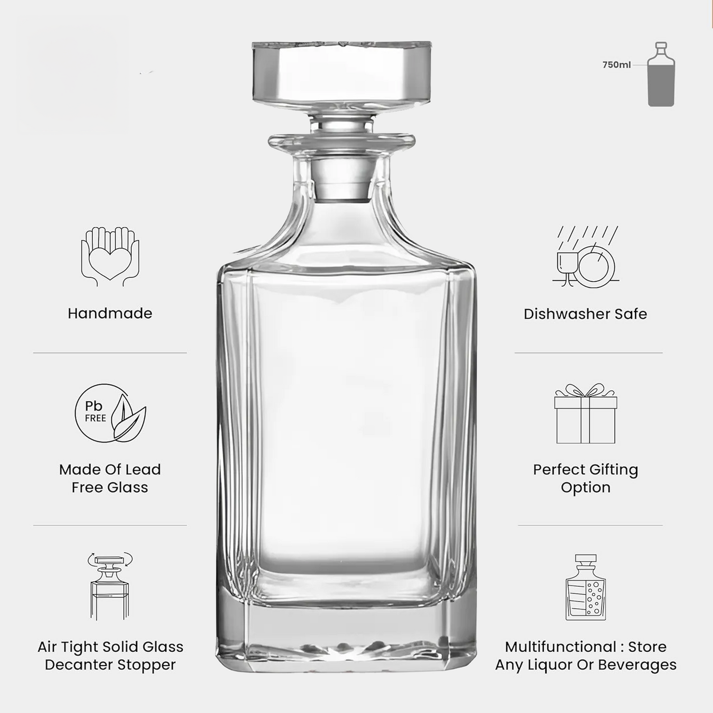 Engraved Custom Photo Whiskey Decanter Set | Father's Day Gifts From Daughter