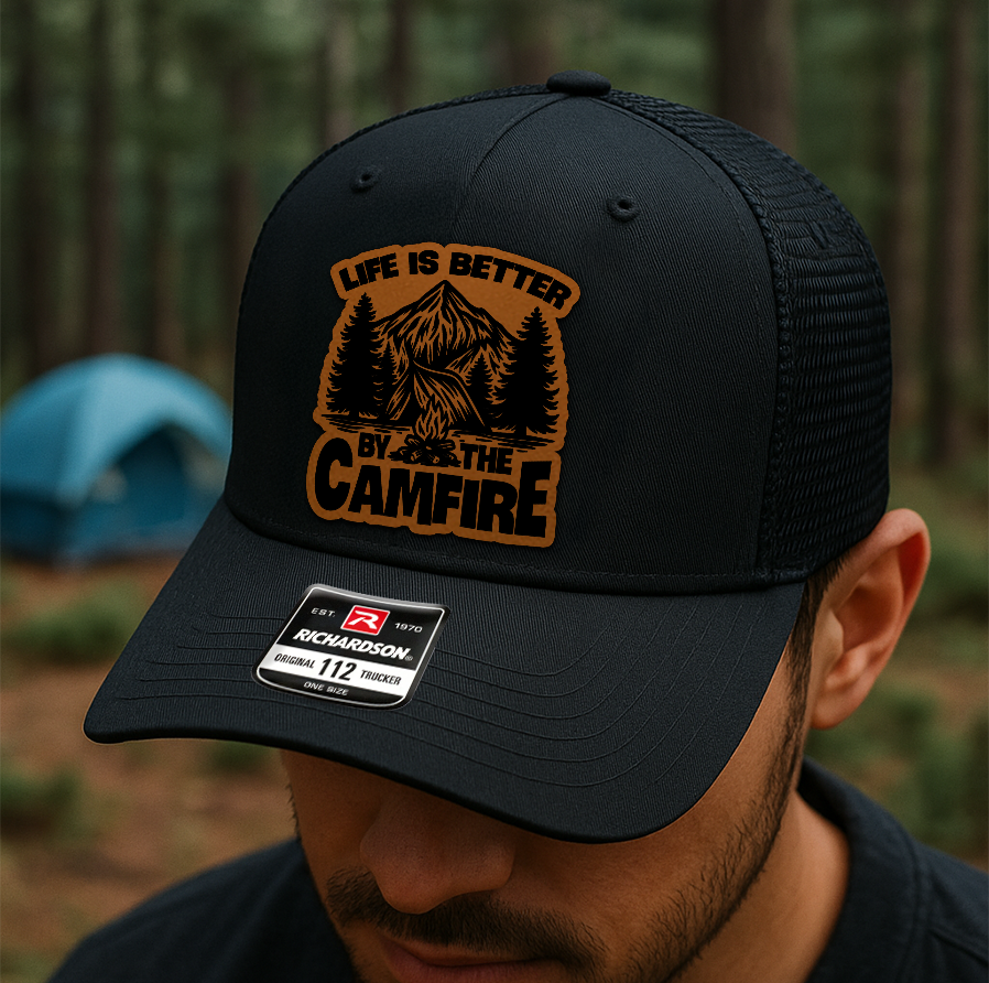 Custom Camping Hat – “Life Is Better by the Campfire” Trucker Cap VHA163