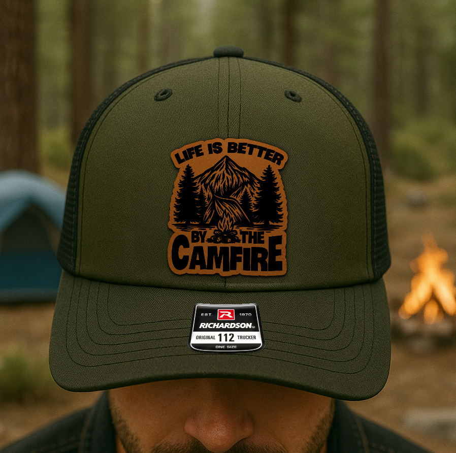 Custom Camping Hat – “Life Is Better by the Campfire” Trucker Cap VHA163
