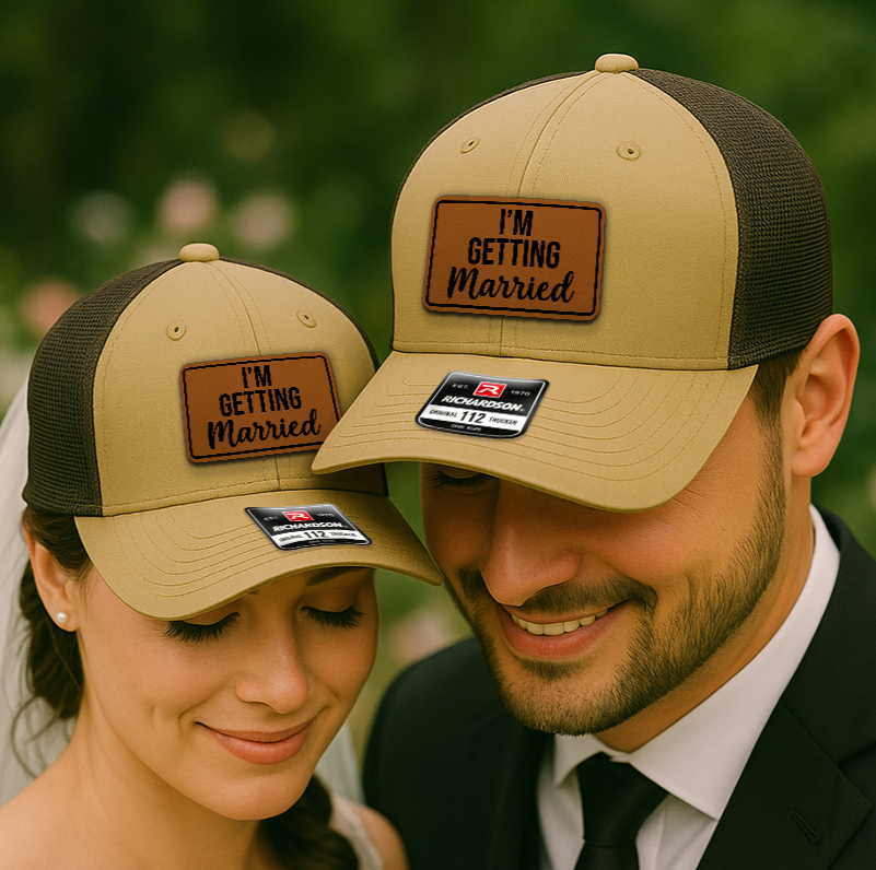 Wedding Trucker Hat – I'm Getting Married Cap for Bride and Groom, Matching Couple Hats for Engagement & Photoshoot VHA163
