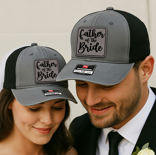 Custom Wedding Trucker Hat – Father of the Bride Cap, Custom Gift for Dad of the Bride on Wedding Day VHA163