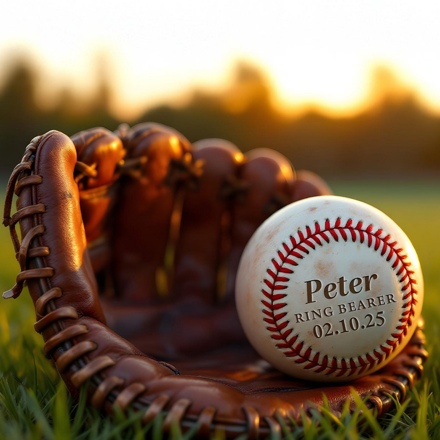 Ring Bearer Gift | Laser Engraved Baseball | Junior Groomsman | Baseball Gift For Wedding