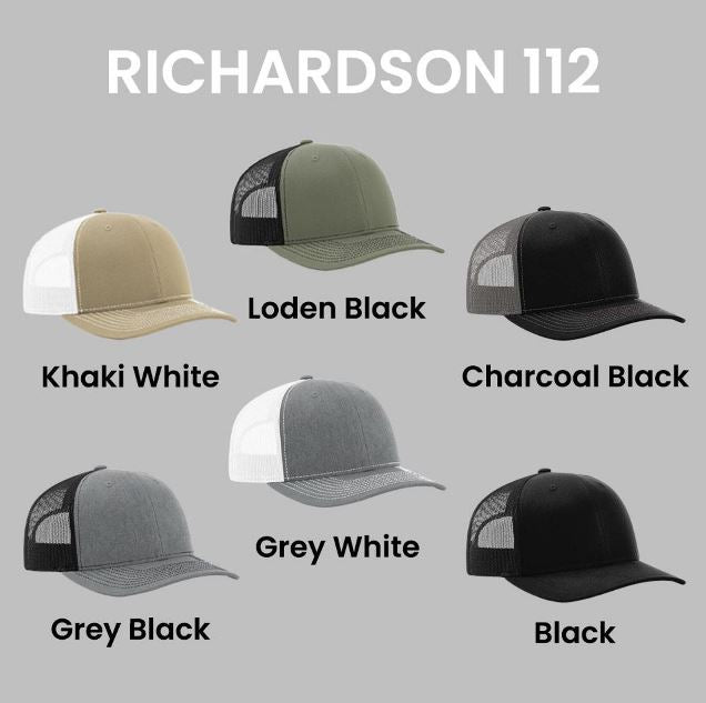 Personalized Dad Trucker Hat | Custom Year Leather Patch Hat | Gift Idea For Dad