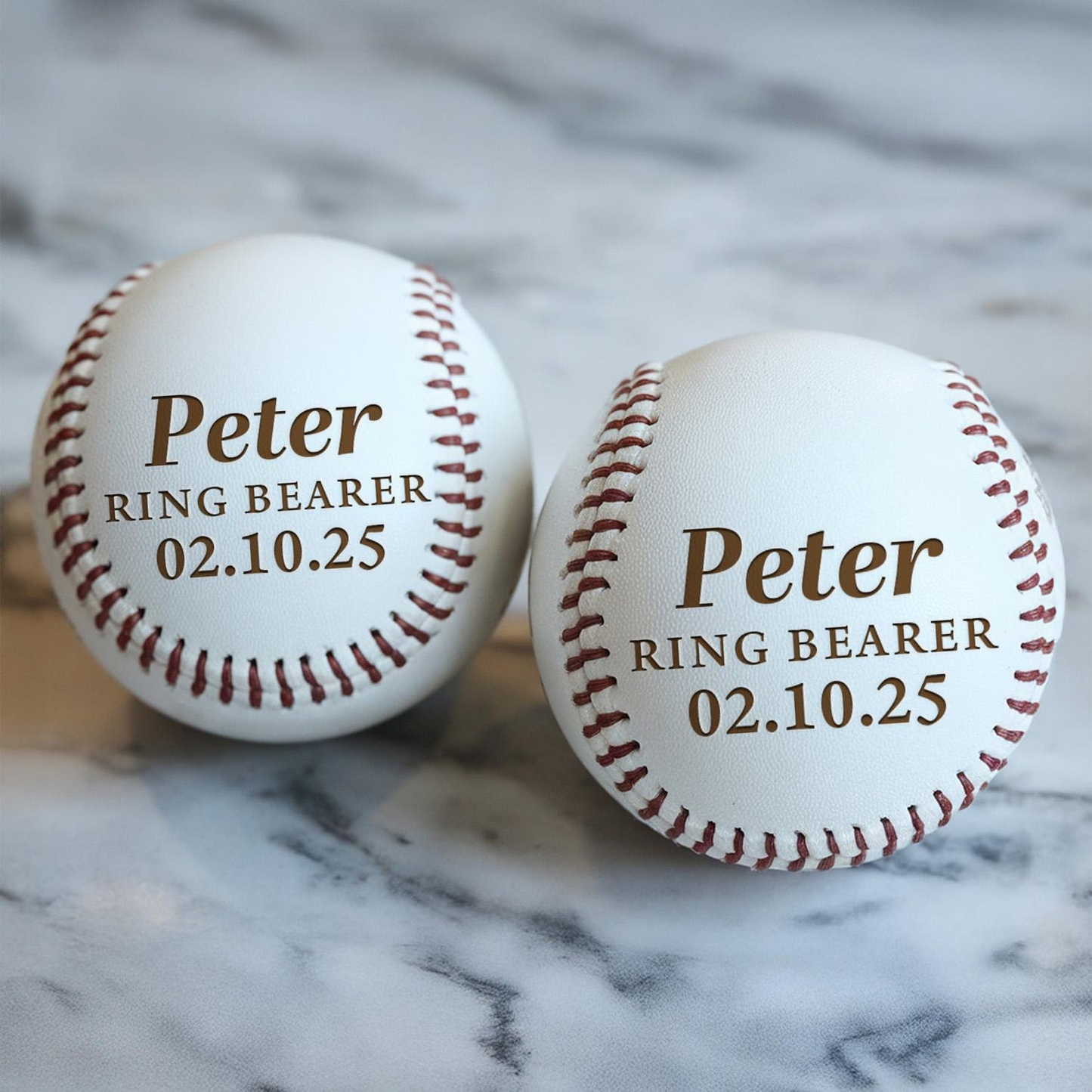 Ring Bearer Gift | Laser Engraved Baseball | Junior Groomsman | Baseball Gift For Wedding