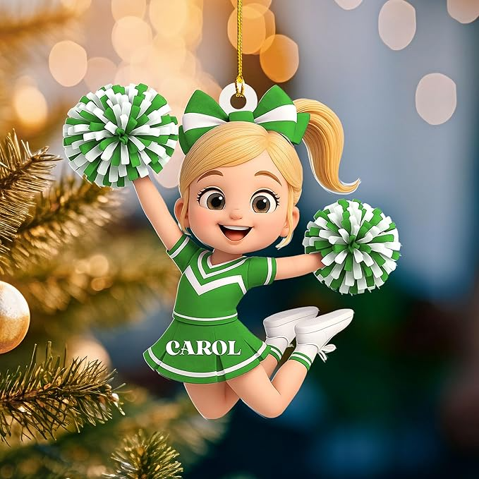 Custom Cheerleaders Style 19 Christmas Ornament