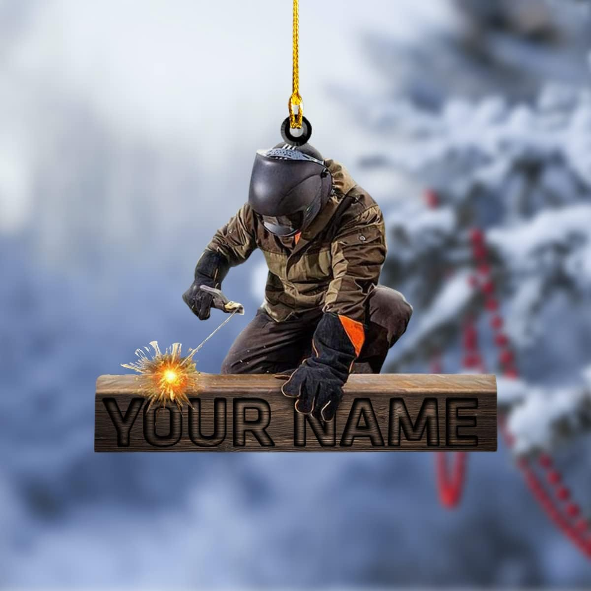 Custom Welder Style 03 Christmas Ornament