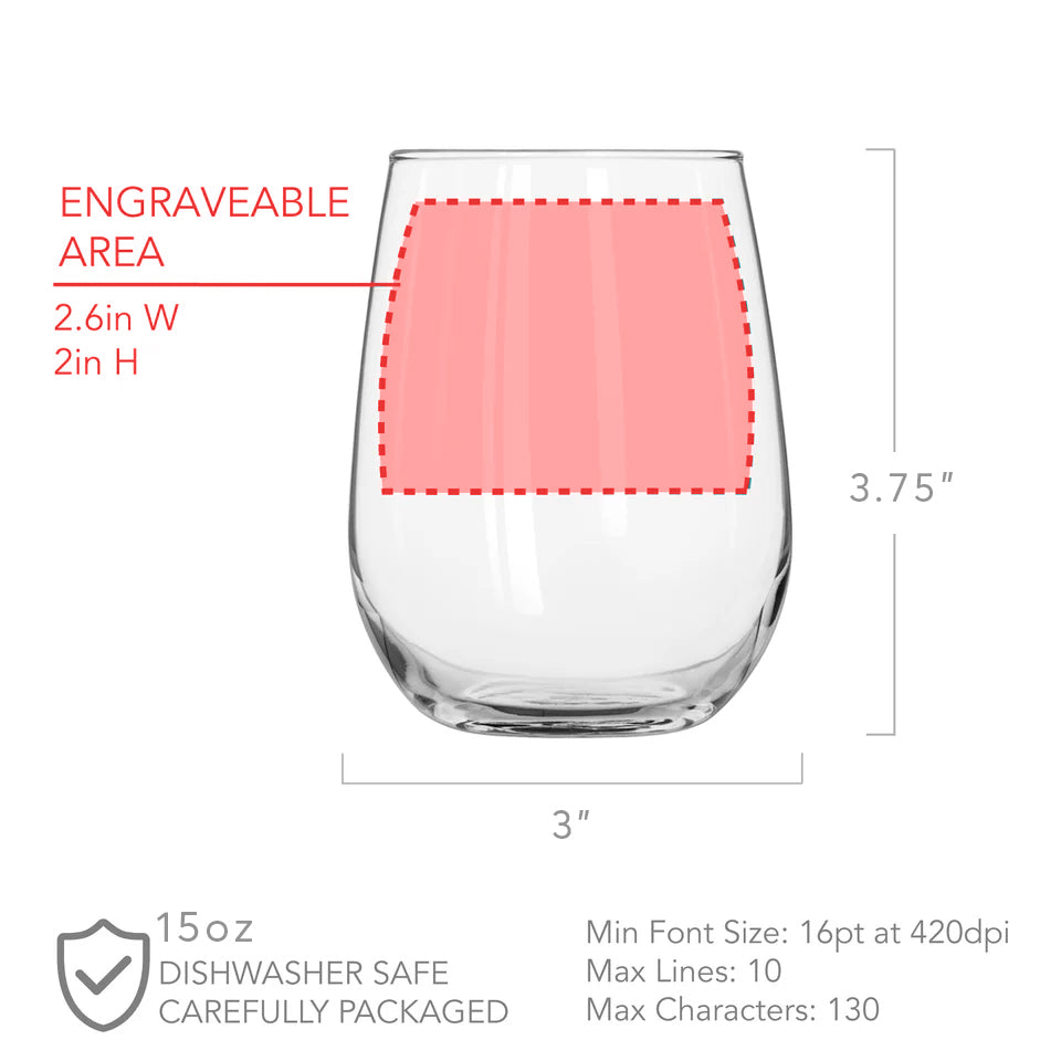 Officially Retired Engraved Retirement Stemless Wine Glass | Engraved Wine Glass | Funny Retirement Gift