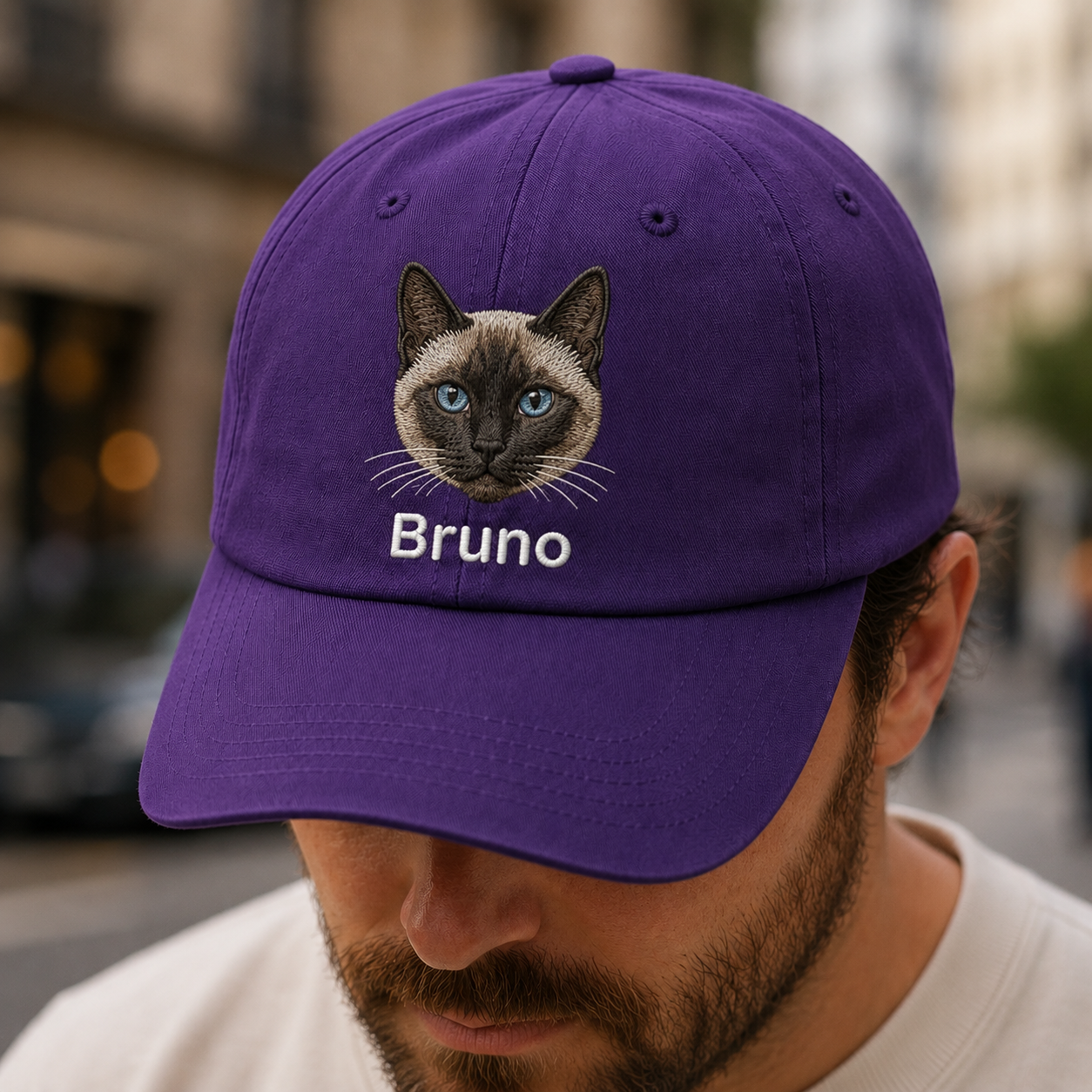 Custom Photo Cat Embroidered Hat | Gift For Cat Lovers Pa99