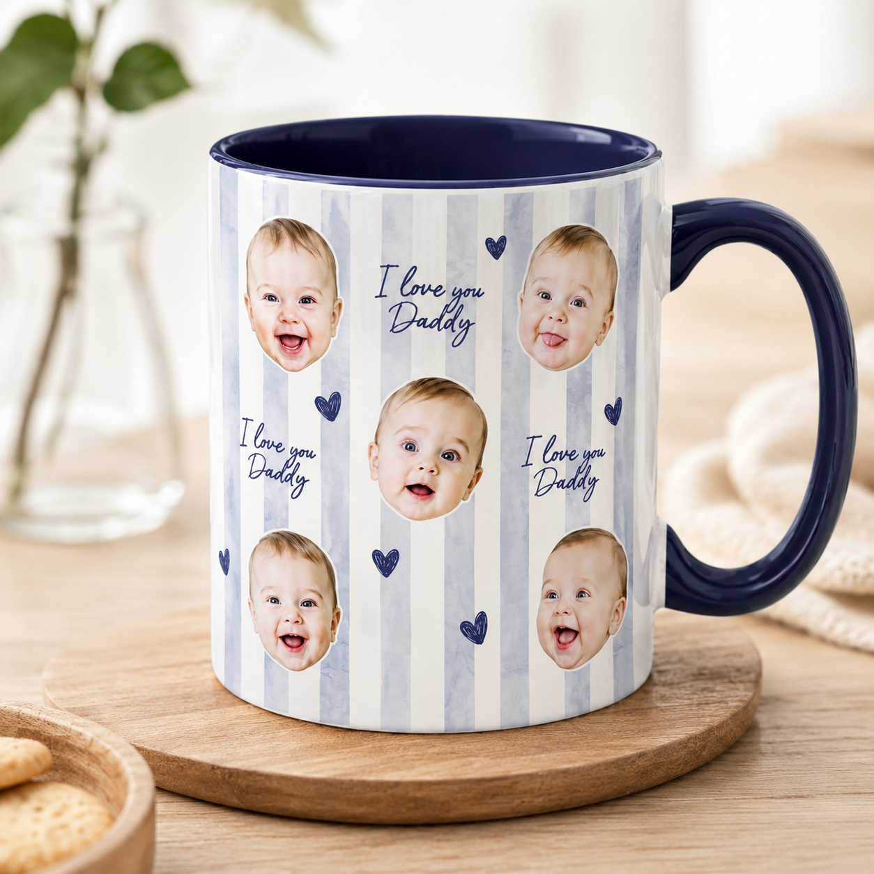 Custom Photo I Love You Dad, Personalized Mug Mug For Husband Dad Grandfather TOM99