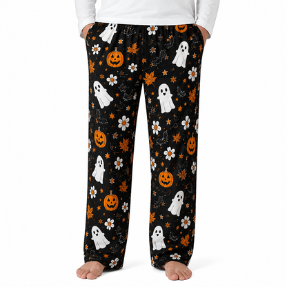 Halloween Unisex Straight Pajama Pants, Spooky All Over Print Sleepwear, Funny Halloween Gift For Men And Women THUC99