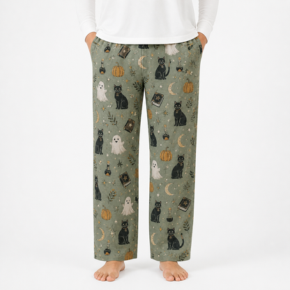 Halloween Unisex Straight Pajama Pants, Festive Halloween Lounge Bottoms, Cozy Gift For Spooky Season Lovers THUC99