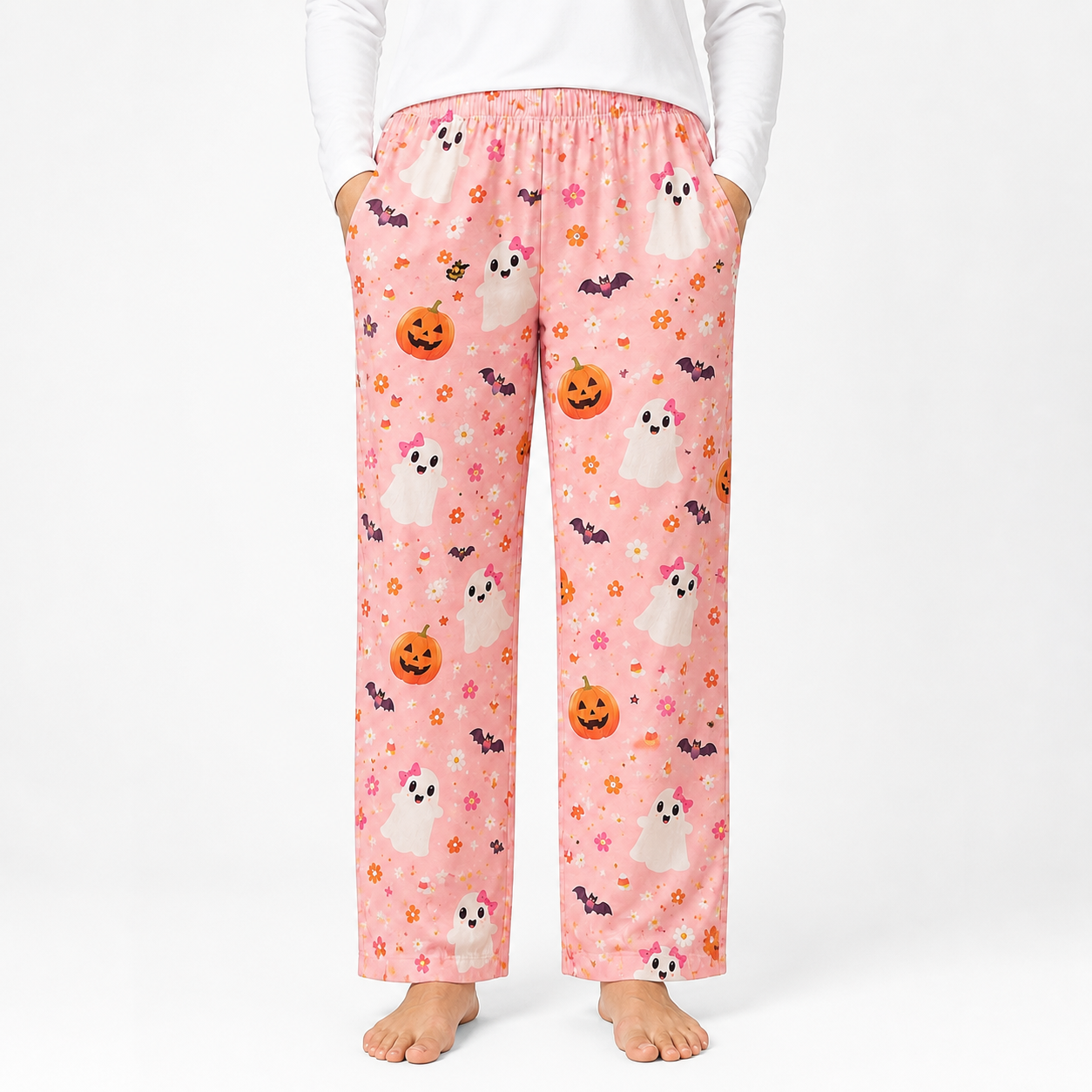 Halloween Unisex Straight Pajama Pants, Full Length Horror Pajama Bottoms, Unique Gift For Men And Women THUC99