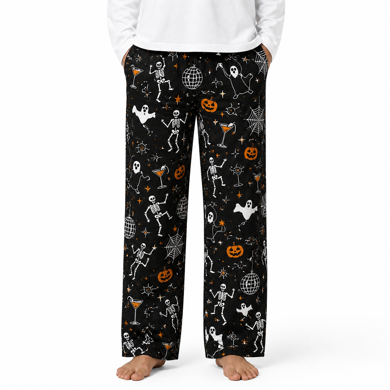 Halloween Unisex Straight Pajama Pants, Festive Halloween Lounge Bottoms, Cozy Gift For Spooky Season Lovers THUC99