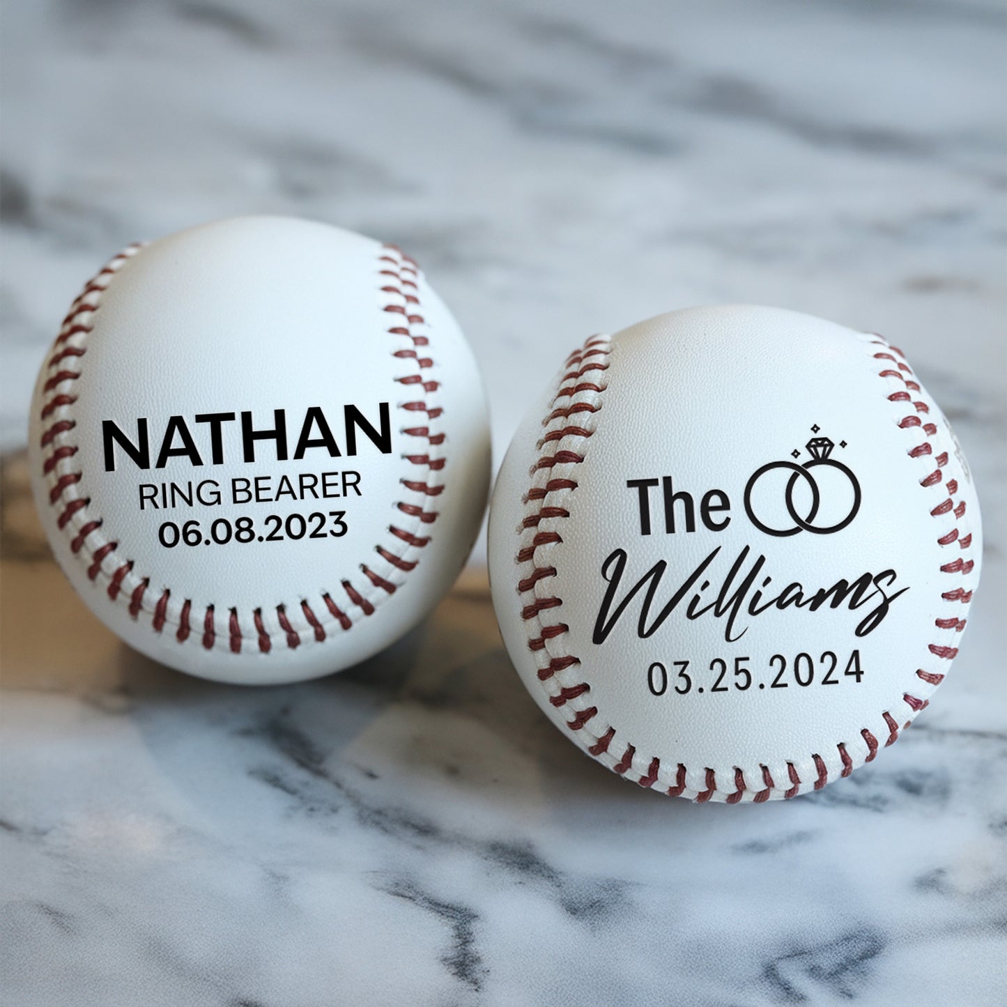 TNBA016 Custom Baseball Ball, Fathers Day Gifts, Baseball Gifts, Custom Photo Baseball, Wedding Gifts, Groomsmen Gifts, Father of the Bride