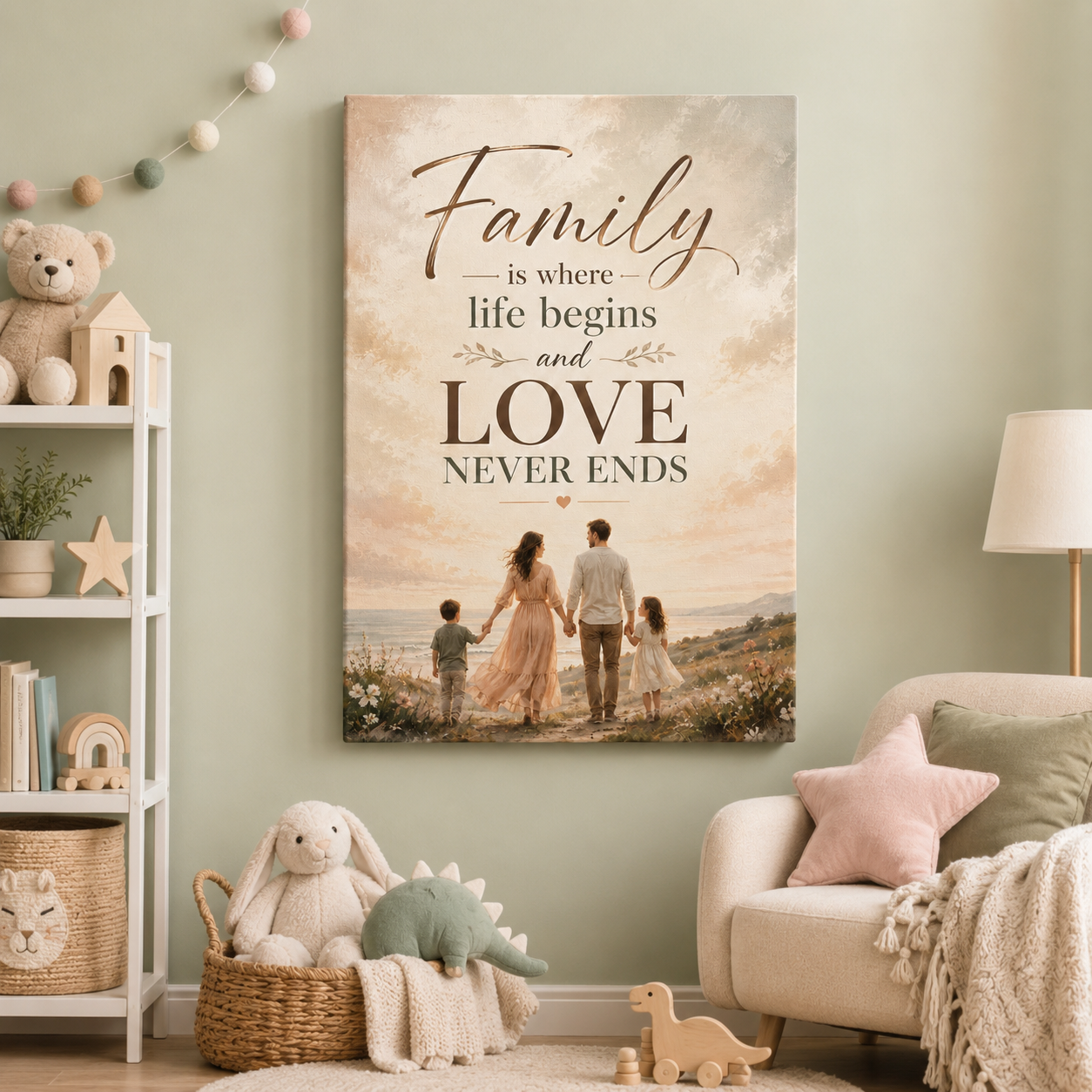 Custom Photo Mom's Family Canvas Wall Art - Custom Gift For Mom TOM99