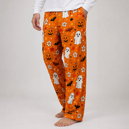 Halloween Unisex Straight Pajama Pants, Creepy Cute All Over Print PJs, Fun Gift For Friends And Family THUC99