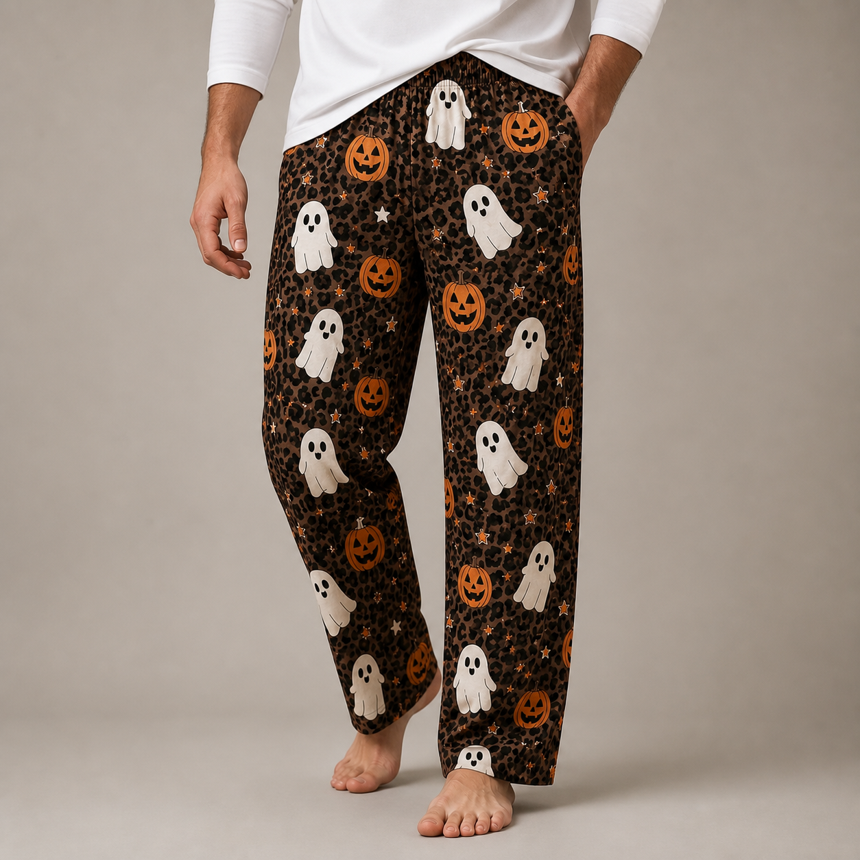 Halloween Unisex Straight Pajama Pants, Full Length Horror Pajama Bottoms, Unique Gift For Men And Women THUC99