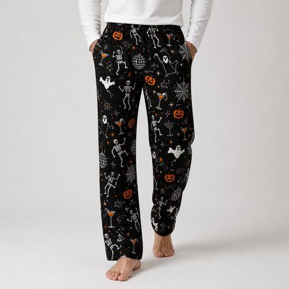 Halloween Unisex Straight Pajama Pants, Festive Halloween Lounge Bottoms, Cozy Gift For Spooky Season Lovers THUC99