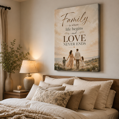 Custom Photo Mom's Family Canvas Wall Art - Custom Gift For Mom TOM99