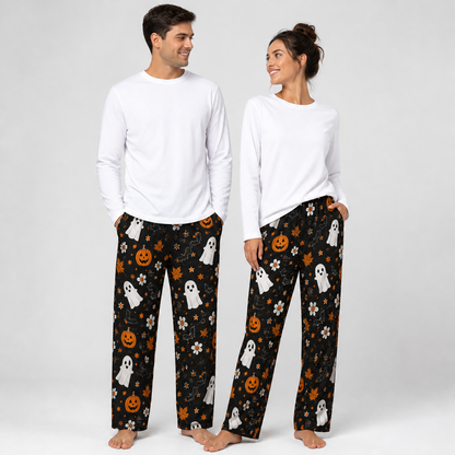 Halloween Unisex Straight Pajama Pants, Spooky All Over Print Sleepwear, Funny Halloween Gift For Men And Women THUC99