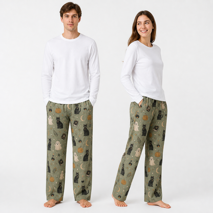 Halloween Unisex Straight Pajama Pants, Festive Halloween Lounge Bottoms, Cozy Gift For Spooky Season Lovers THUC99