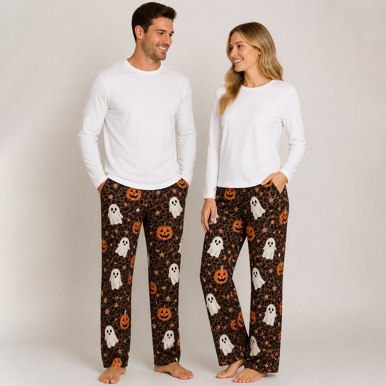 Halloween Unisex Straight Pajama Pants, Full Length Horror Pajama Bottoms, Unique Gift For Men And Women THUC99