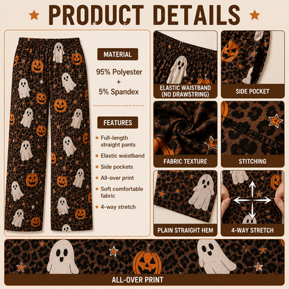 Halloween Unisex Straight Pajama Pants, Full Length Horror Pajama Bottoms, Unique Gift For Men And Women THUC99