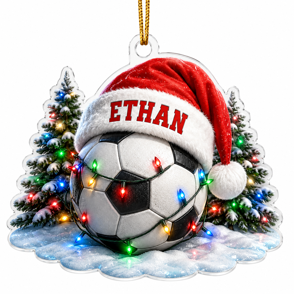 Custom Sports Christmas Acrylic - Soccer