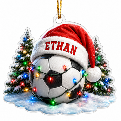 Custom Sports Christmas Acrylic - Soccer