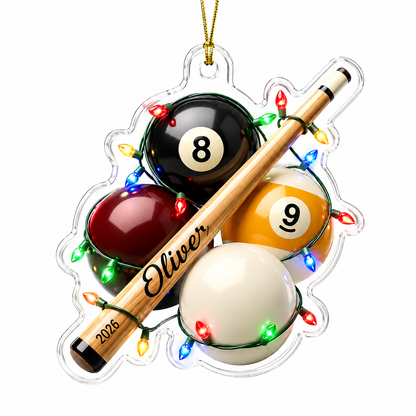 Custom Name Billiards Holiday Break Acrylic
