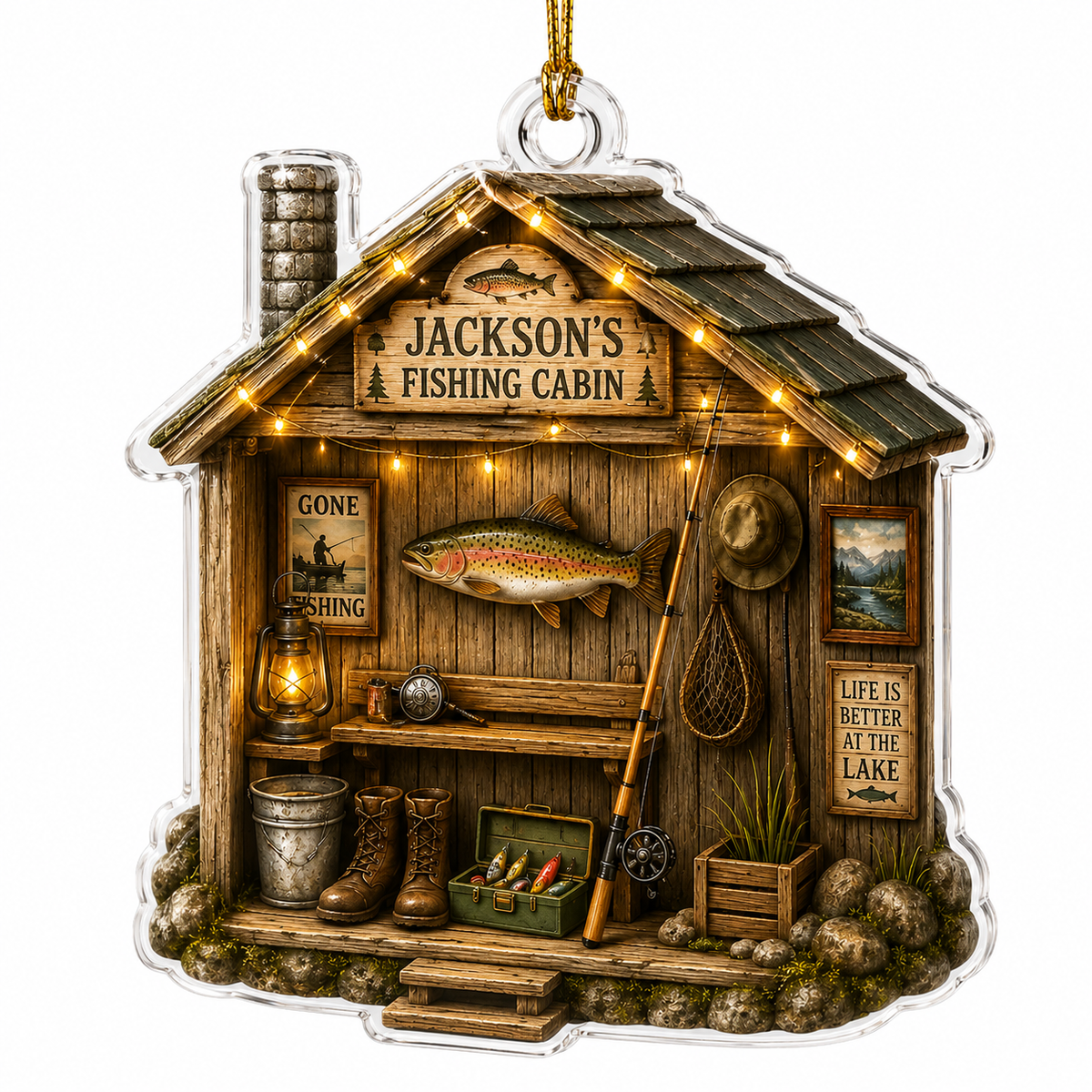 Personalized Fishing Hideaway Acrylic