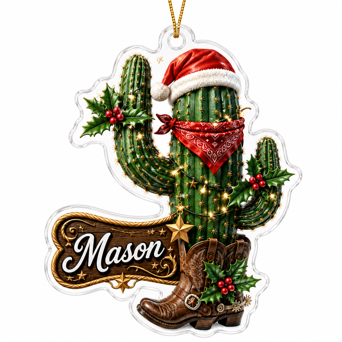 Personalized Boost Western Cactus Acrylic